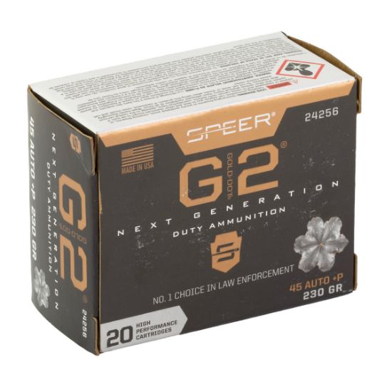 Speer Ammunition, Gold Dot G2, 45 ACP, 230 Grain, Gold Dot Hollow Point, 20 Round Box, 604544653311, AMMO-24256, RTG Parts