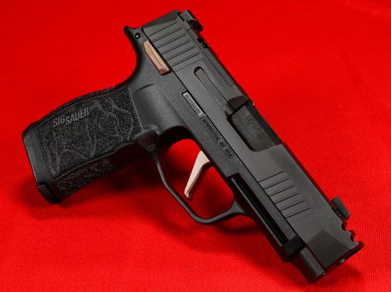 Sig Sauer, P365XL Rose, Sub-Compact, 9mm, 3.1" Barrel with Integrally Compensated Slide, Nitron Finish, Black with Rose Gold Controls and Engraving, SIGLITE Day/Night Sights, 12 Rounds, 2 Magazines, Optics Ready, Includes Rose Laser Engraved Grip Module, Rose Kit Including Vaultek Lifepod Pistol Safe, Dummy Rounds, and Quick Start Guide, 798681679973, FFL-SIG-365XL-9-ROSE-MS, RTG Parts
