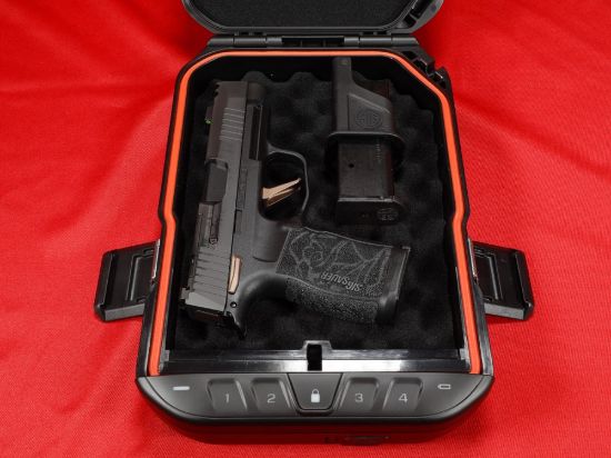 Sig Sauer, P365XL Rose, Sub-Compact, 9mm, 3.1" Barrel with Integrally Compensated Slide, Nitron Finish, Black with Rose Gold Controls and Engraving, SIGLITE Day/Night Sights, 12 Rounds, 2 Magazines, Optics Ready, Includes Rose Laser Engraved Grip Module, Rose Kit Including Vaultek Lifepod Pistol Safe, Dummy Rounds, and Quick Start Guide, 798681679973, FFL-SIG-365XL-9-ROSE-MS, RTG Parts