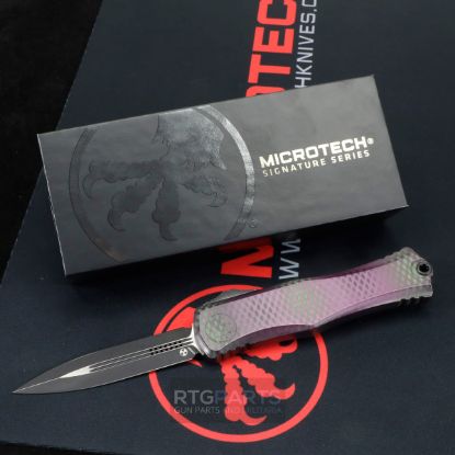 Picture of MICROTECH HERA II D/E OTF AUTOMATIC KNIFE, PURPLE X-51 ALIEN SIGNATURE SERIES, 4 INCH, 1702-1PUX51S