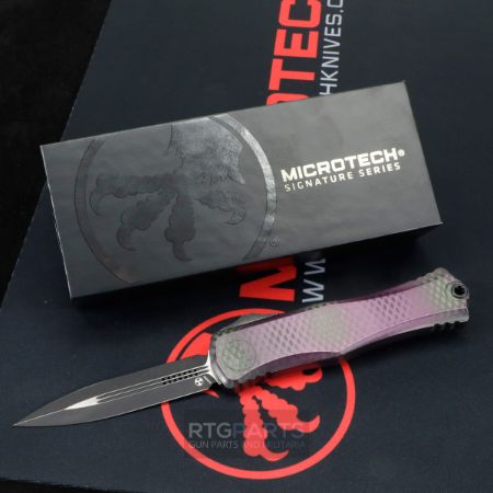Picture of MICROTECH HERA II D/E OTF AUTOMATIC KNIFE, PURPLE X-51 ALIEN SIGNATURE SERIES, 4 INCH, 1702-1PUX51S