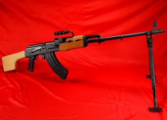 Century Romanian AES-10B2 7.62x39 Wood Stock, 21.5" Barrel, Bulged Trunnion, Bipod, Carry Handle, Club Foot Stock, Adjustable Rear Sight, Factory 30rd mag, 787450859401, RI4988N, FFL-CENTURY-AES-10B2, RTG Parts