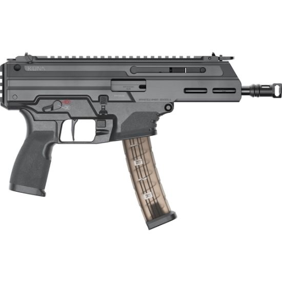Springfield, Kuna, Semi-Automatic Pistol, 9MM, 6" Threaded Barrel, 1/2x28 Thread Pitch, Roller Delayed, MLOK Handguard, Picatinny Receiver End Plate, Anodized Finish, Black, Two 30rdMags, Includes Front and Rear Flip Up Sights, 706397987657, FFL-SPRINGFIELD-KN9069B, RTG Parts