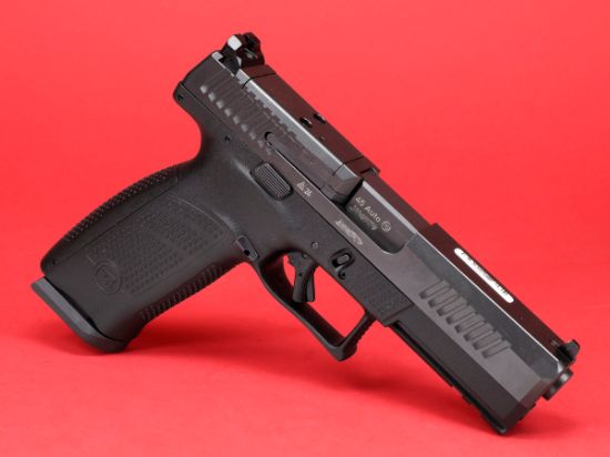 CZ, P-10 F, 45ACP, Striker Fired, Polymer Frame Pistol, Full Size, 4.5" Cold Hammer Forged Barrel, Nitride Finish, Black, White 3-Dot Sights, Optics Ready, Two 13rd Magazines, 806703915913, FFL-CZ-91591, RTG Parts