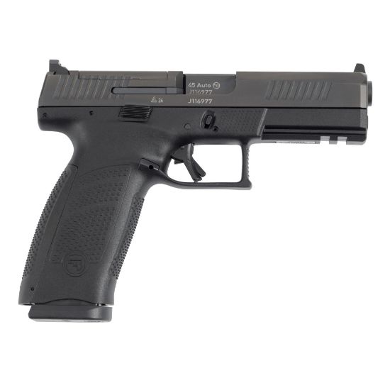 CZ, P-10 F, 45ACP, Striker Fired, Polymer Frame Pistol, Full Size, 4.5" Cold Hammer Forged Barrel, Nitride Finish, Black, White 3-Dot Sights, Optics Ready, Two 13rd Magazines, 806703915913, FFL-CZ-91591, RTG Parts