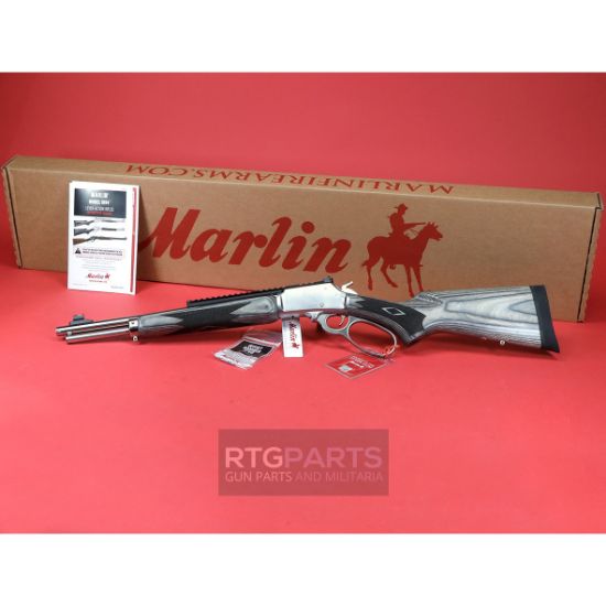  Marlin Firearms, 1894 SBL, Lever Action Rifle, 357 Magnum, 16.10" Cold Hammer-Forged Stainless Steel Barrel, Threaded 1/2X28, Polished Stainless Finish, Gray Laminate Stock, Fiber Optic Front Sight with Tritium Ring, Adjustable Ghost Ring Rear Aperture, Full-length Picatinny Rail, 8 Rounds, 736676704330, FFL-MARLIN-70433, RTG Parts