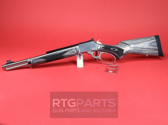  Marlin Firearms, 1894 SBL, Lever Action Rifle, 357 Magnum, 16.10" Cold Hammer-Forged Stainless Steel Barrel, Threaded 1/2X28, Polished Stainless Finish, Gray Laminate Stock, Fiber Optic Front Sight with Tritium Ring, Adjustable Ghost Ring Rear Aperture, Full-length Picatinny Rail, 8 Rounds, 736676704330, FFL-MARLIN-70433, RTG Parts