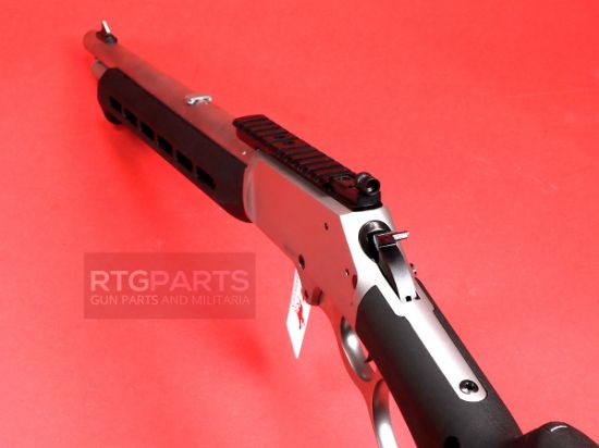 Marlin Firearms, 1895, Trapper, Lever Action Rifle, .45-70 Government, 16.17" Cold Hammer Forged Barrel, Threaded 11/16x24, Stainless Finish, Silver, Black Magpul ELG Stock and M-LOK Forend, Skinner Blade Front Sight, Skinner Adjustable Rear Sight, 5 Rounds, 736676709120, FFL-MARLIN-70912, RTG Parts