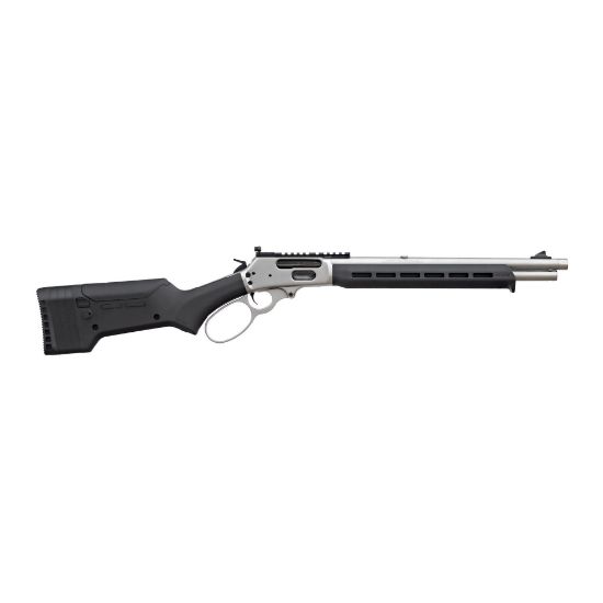 Marlin Firearms, 1895, Trapper, Lever Action Rifle, .45-70 Government, 16.17" Cold Hammer Forged Barrel, Threaded 11/16x24, Stainless Finish, Silver, Black Magpul ELG Stock and M-LOK Forend, Skinner Blade Front Sight, Skinner Adjustable Rear Sight, 5 Rounds, 736676709120, FFL-MARLIN-70912, RTG Parts