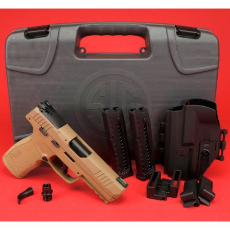 Sig Sauer, P322 Tacpac, Semi-automatic, Single Action Only, Polymer Frame Pistol, Full Size, 22 LR, 4" Barrel, Anodized Finish, Coyote, Manual Safety, Adjustable Fiber Optic Sights, Optic Ready, Threaded Barrel Adapter, Anodized, 20 Rounds, 3 Magazines, 798681671731, FFL-SIG-322C-COY-TACPAC, RTG Parts