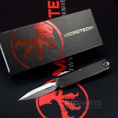 Picture of MICROTECH UTX-85 GEN III OTF AUTOMATIC KNIFE, 3.125" M390 D/E DAGGER, STONEWASH, 1232-10