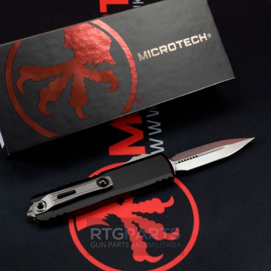 Picture of MICROTECH UTX-85 GEN III OTF AUTOMATIC KNIFE, 3.125" M390 D/E DAGGER, STONEWASH, 1232-10
