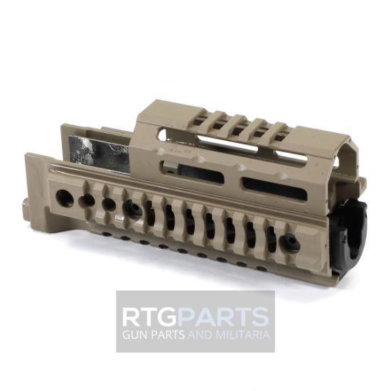 Picture of MIDWEST INDUSTRIES AK47/AK74 ALPHA SERIES 6 INCH QUAD RAIL HANDGUARD, FDE