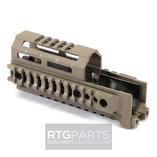 Picture of MIDWEST INDUSTRIES AK47/AK74 ALPHA SERIES 6 INCH QUAD RAIL HANDGUARD, FDE