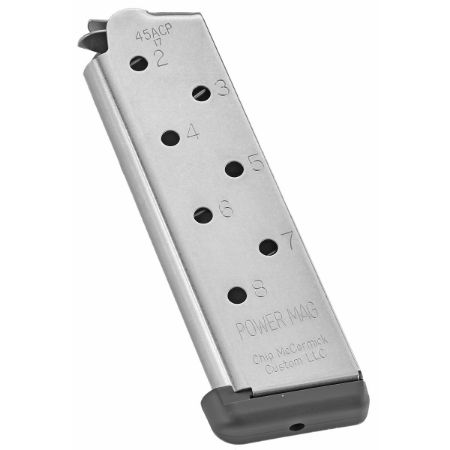  CMC Products, Magazine, Power Mag Plus, 45ACP, 8 Rounds, Fits 1911, Stainless, 705263121317, MIS-CMC-M-PMP-45FS8, RTG Parts