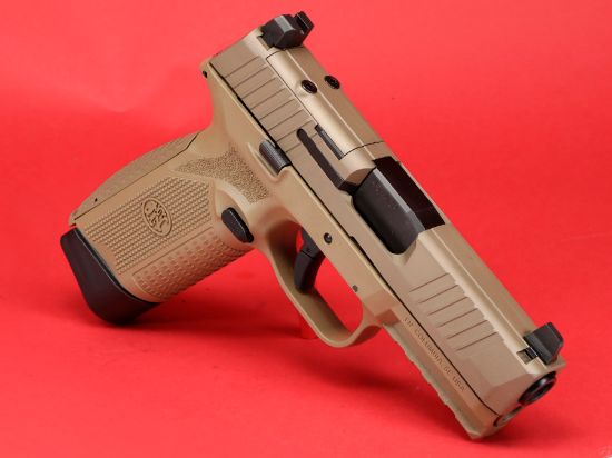 FN America, FN 545 MRD, Semi-automatic, Striker Fired, Polymer Frame Pistol, Full Size, 45 ACP, 4.1" Barrel, Anodized Finish, Flat Dark Earth, Optic Height Sights, Optics Ready, Two 15rd Mags, 845737015725, FFL-FN-66-101388, RTG Parts