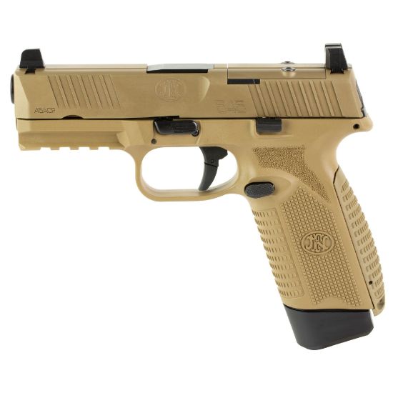 FN America, FN 545 MRD, Semi-automatic, Striker Fired, Polymer Frame Pistol, Full Size, 45 ACP, 4.1" Barrel, Anodized Finish, Flat Dark Earth, Optic Height Sights, Optics Ready, Two 15rd Mags, 845737015725, FFL-FN-66-101388, RTG Parts
