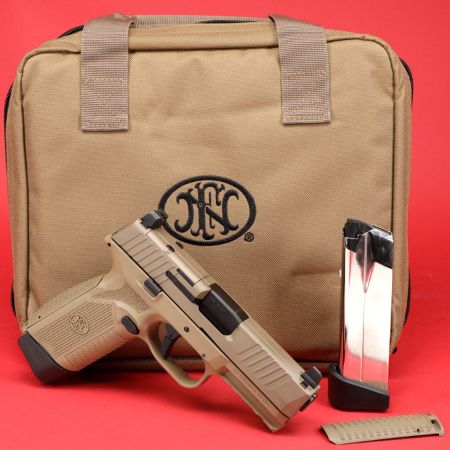FN America, FN 545 MRD, Semi-automatic, Striker Fired, Polymer Frame Pistol, Full Size, 45 ACP, 4.1" Barrel, Anodized Finish, Flat Dark Earth, Optic Height Sights, Optics Ready, Two 15rd Mags, 845737015725, FFL-FN-66-101388, RTG Parts