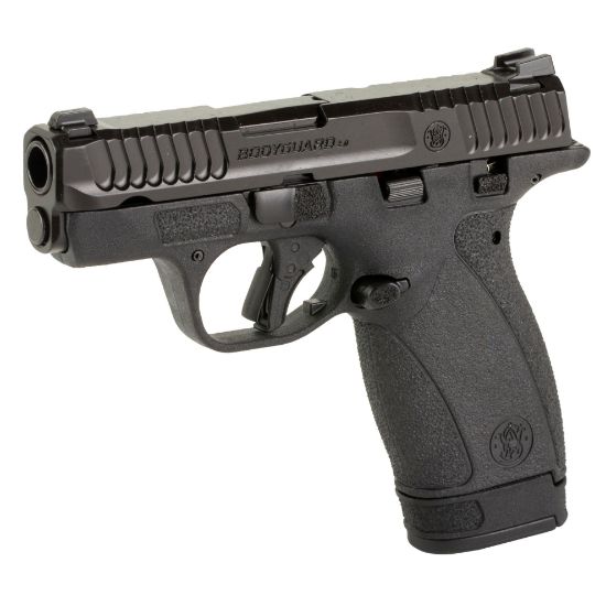 Smith & Wesson, Bodyguard 2.0, Striker Fired, Polymer Frame Pistol, Micro-Compact, 380 ACP, 2.75" Barrel, Armornite Finish, Black, Bright Dot Front Sight with Tritium Insert, U-Notch Rear Sight, Flat Face Trigger, Manual Thumb Safety, 2 Magazines, 022188897012, FFL-SW-13926, RTG Parts