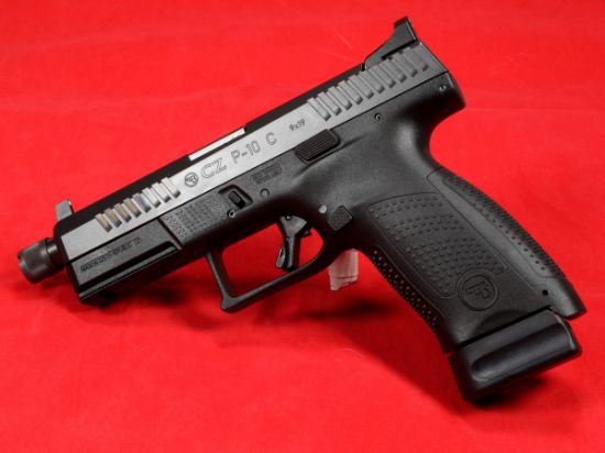 CZ, P-10 C Suppressor-Ready, Striker Fired, Semi-automatic, Polymer Frame Pistol, Compact, 9MM, 4.61" Barrel, Threaded Barrel - 1/2X28, Nitride Slide Finish, Black, 3 Interchangeable Backstraps, High Fixed Night Sights, Integrated Trigger Safety, 17 Rounds, 2 Magazine, Reversible Magazine Catch, 806703895338, FFL-CZ-89533, RTG Parts