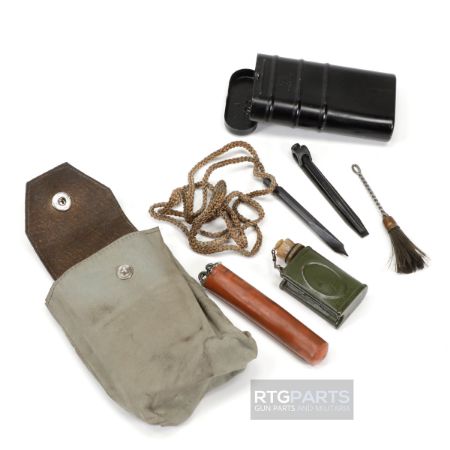 Picture of EAST GERMAN DDR AK47 TOBACCO CAN CLEANING AND TOOL KIT, EARLY STYLE POUCH