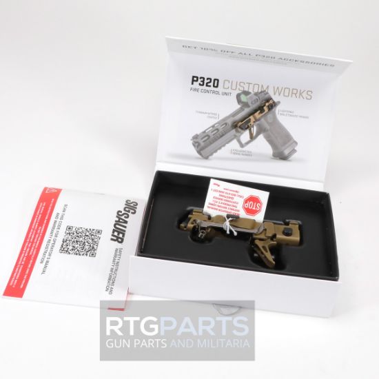 Picture of SIG P320 FIRE CONTROL UNIT 9/40/357 FLAT TITANIUM NITRIDE GOLD