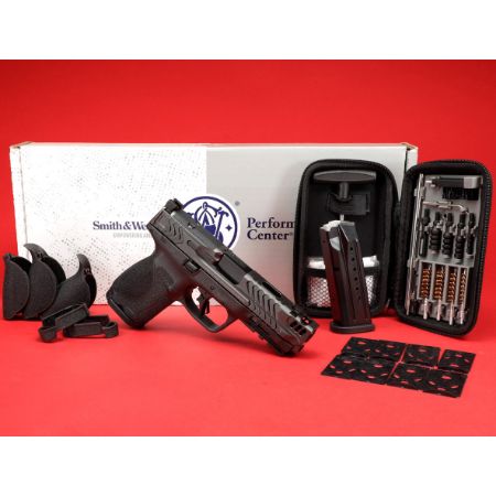 Smith & Wesson, M&P M2.0, Performance Center, 9MM, 4.22" Ported Barrel, Armornite Finish, Gray, Front Night Sight, Blacked Out Rear Sight, No Manual Safety, Flat-Face Trigger, Interchangeable Grip Inserts, Optic Ready, Two 15rd Magazines, 022188895742, FFL-SW-13987, RTG Parts