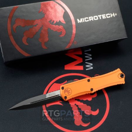 Picture of MICROTECH HERA II MINI D/E BAYONET OTF, AUTOMATIC KNIFE, ORANGE, 3 INCH, STANDARD BLACK, 1701M-1OR