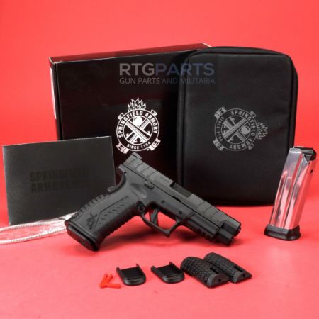 Springfield, XDM Elite, Semi-automatic, Striker Fired, Polymer Frame Pistol, 10MM, 4.5" Hammer Forged Barrel, Melonite Finish, Black, META Trigger, Grip Safety Fiber Optic Front Sight, Tactical Rack U-Dot Rear Sight, Optics Ready, Two 16rd, 706397961251, FFL-SPRINGFIELD-XDME94510BHCOSP, RTG Parts