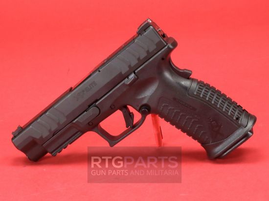 Springfield, XDM Elite, Semi-automatic, Striker Fired, Polymer Frame Pistol, 10MM, 4.5" Hammer Forged Barrel, Melonite Finish, Black, META Trigger, Grip Safety Fiber Optic Front Sight, Tactical Rack U-Dot Rear Sight, Optics Ready, Two 16rd, 706397961251, FFL-SPRINGFIELD-XDME94510BHCOSP, RTG Parts