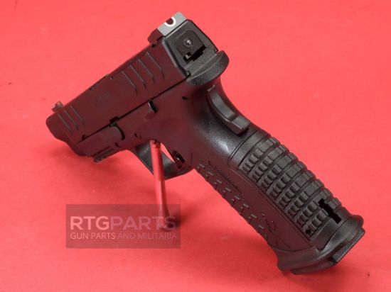 Springfield, XDM Elite, Semi-automatic, Striker Fired, Polymer Frame Pistol, 10MM, 4.5" Hammer Forged Barrel, Melonite Finish, Black, META Trigger, Grip Safety Fiber Optic Front Sight, Tactical Rack U-Dot Rear Sight, Optics Ready, Two 16rd, 706397961251, FFL-SPRINGFIELD-XDME94510BHCOSP, RTG Parts