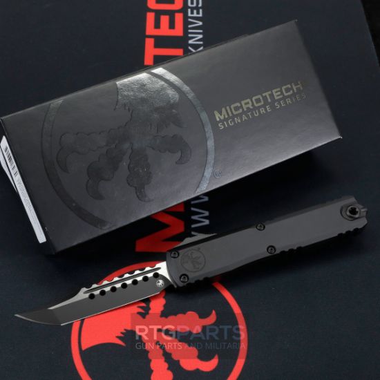Picture of MICROTECH ULTRATECH GEN III ZBP OTF AUTOMATIC KNIFE, 3.5" HELLHOUND, BLACK, SIGNATURE SERIES, 1119-1TS