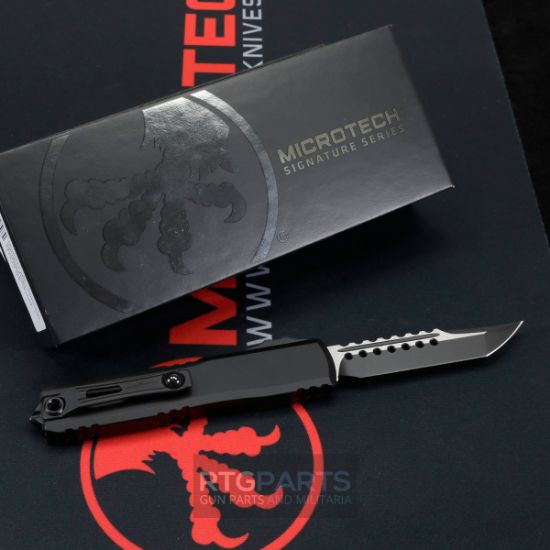 Picture of MICROTECH ULTRATECH GEN III ZBP OTF AUTOMATIC KNIFE, 3.5" HELLHOUND, BLACK, SIGNATURE SERIES, 1119-1TS