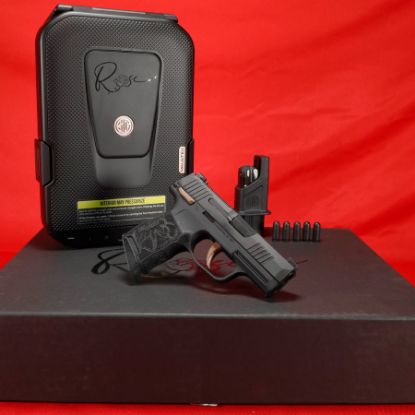 Sig Sauer, P365 Rose, Sub-Compact, 380 ACP, 3.1" Barrel, Nitron Finish, Black with Rose Gold Controls and Engraving, X-Ray Night Sights, Rose Gold Romeo Zero Elite Red Dot Optic, Manual Safety, 2x10rd Mags, Includes Rose Laser Engraved Grip Module, Rose Kit Including Vaultek Lifepod Pistol Safe, Dummy Rounds, and Quick Start Guide, 798681679966, FFL: SIG-365-380-ROSE-MS, RTG Parts