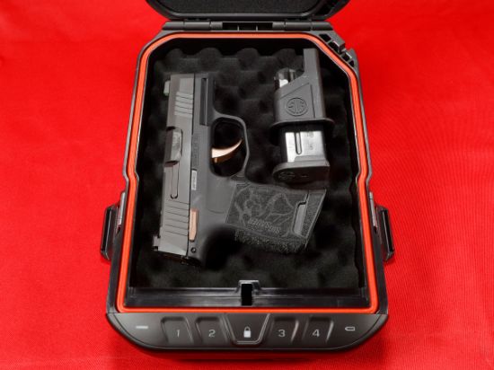 Sig Sauer, P365 Rose, Sub-Compact, 380 ACP, 3.1" Barrel, Nitron Finish, Black with Rose Gold Controls and Engraving, X-Ray Night Sights, Rose Gold Romeo Zero Elite Red Dot Optic, Manual Safety, 2x10rd Mags, Includes Rose Laser Engraved Grip Module, Rose Kit Including Vaultek Lifepod Pistol Safe, Dummy Rounds, and Quick Start Guide, 798681679966, FFL: SIG-365-380-ROSE-MS, RTG Parts