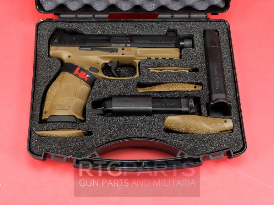 Heckler & Koch, VP9-B Tactical OR, Flat Dark Earth (FDE), Striker Fired, Semi-automatic, Polymer Frame Pistol, Full Size, 9MM, 4.7" Threaded Barrel, Matte Finish, Black, Optics Ready, Night Sights, 3x 10rd Magazines,   642230263673, FFL-HKK-81000777, RTG Parts