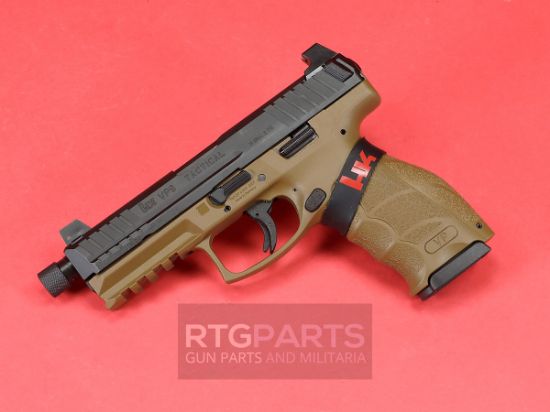 Heckler & Koch, VP9-B Tactical OR, Flat Dark Earth (FDE), Striker Fired, Semi-automatic, Polymer Frame Pistol, Full Size, 9MM, 4.7" Threaded Barrel, Matte Finish, Black, Optics Ready, Night Sights, 3x 10rd Magazines,   642230263673, FFL-HKK-81000777, RTG Parts