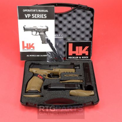 Heckler & Koch, VP9-B Tactical OR, Flat Dark Earth (FDE), Striker Fired, Semi-automatic, Polymer Frame Pistol, Full Size, 9MM, 4.7" Threaded Barrel, Matte Finish, Black, Optics Ready, Night Sights, 3x 10rd Magazines, 642230263673, FFL-HKK-81000777, RTG Parts