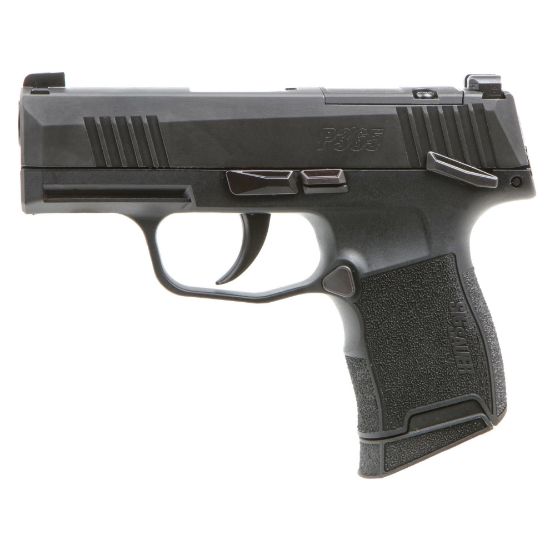 Sig Sauer, P365, Striker Fired, Semi-automatic, Polymer Frame Pistol, Sub-Compact, 9MM, 3.1" Barrel, Nitron Finish, Black, XRAY3 Night Sights, Manual Thumb Safety, 10 Rounds, 2 Magazines, 798681681235, FFL-SIG-365-9-BXR3P-MS, RTG Parts
