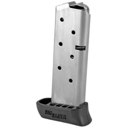 Sig Sauer, Magazine, 380 ACP, 7rd Extended, Fits P238, Stainless, 798681429806, SIG-MAG-238-380-7-X, RTG Parts