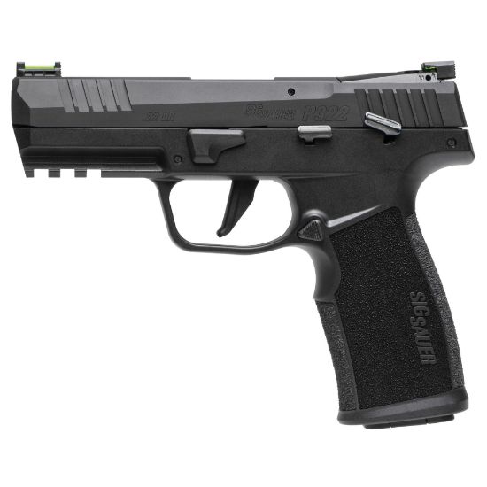 Sig Sauer, P322, Semi-automatic, Single Action Only, Polymer Frame Pistol, Full Size, 22 LR, 4 Barrel", Anodized Finish, Black, Adjustable Fiber Optic Sights, Optic Ready, Threaded Barrel Adapter, 20 Rounds, 2 Magazines, 798681640447, FFL-SIG-322C-BAS, RTG Parts