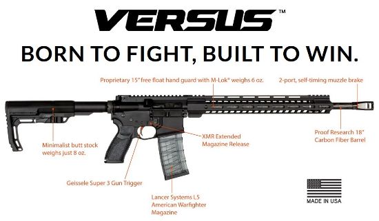 Caracal USA, Versus Competition Rifle, Direct Impingement, 5.56mm, 16", Black, 819558020510, FFL-CAR-U80021200, RTG Parts
