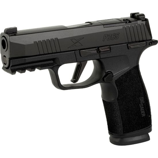Sig Sauer, P365, XMacro, Striker Fired, Semi-automatic, Polymer Framed Pistol, Sub-Compact, 9MM, 3.7" Barrel, Nitron Finish, Black, XRAY3 Day/Night Sights, Optic Ready, Manual Safety, 2x17rd Magazines, X-Macro, 798681672707, 365XCA-9-BXR3-MS, RTG Parts
