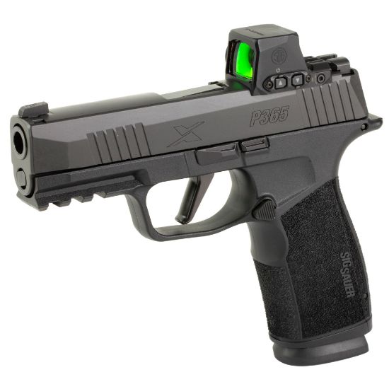 Sig Sauer, P365, XMacro, Striker Fired, Semi-automatic, Polymer Framed Pistol, Sub-Compact, 9MM, 3.7" Barrel, Nitron Finish, Black, XRAY3 Day/Night Suppressor Sights, Includes ROMEO-X Compact Red Dot, 2x17rd Magazines, X-Macro, 798681689415, FFL-365XCA-9-BXR3-RXX, RTG Parts