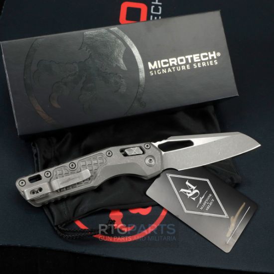 Picture of MICROTECH MARFIONE SELECT MSI, S/E, RAM-LOK, FRAG PATTERN, TITANIUM APOCALYPTIC FINISH, 3.9 INCH, 137RL-10APFRMS1