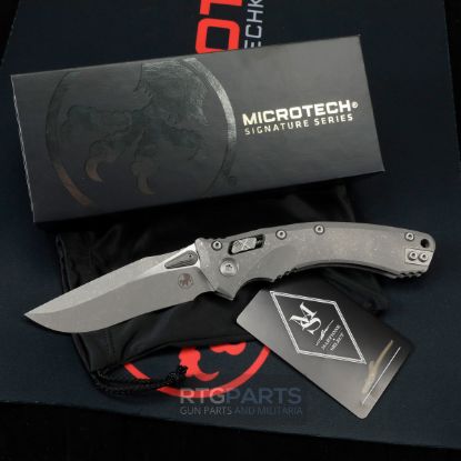 Picture of MICROTECH MARFIONE SELECT AMPHIBIAN, S/E, RAM-LOK, SLAB SIDE, TITANIUM APOCALYPTIC FINISH, 3.9 INCH, 137RL-10APMS1