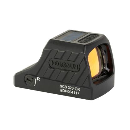 Holosun Technologies, SCS, Green Dot Sight, Non-Magnified, Closed Emitter, Fits Factory Optic Ready Sig 320, Green Ring & 2 MOA Dot, Matte Finish, Black, Solar with Internal Battery, 810047072836, H-SCS-320-GR, RTG Parts