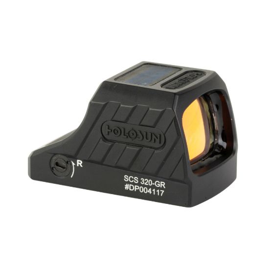 Holosun Technologies, SCS, Green Dot Sight, Non-Magnified, Closed Emitter, Fits Factory Optic Ready Sig 320, Green Ring & 2 MOA Dot, Matte Finish, Black, Solar with Internal Battery, 810047072836, H-SCS-320-GR, RTG Parts