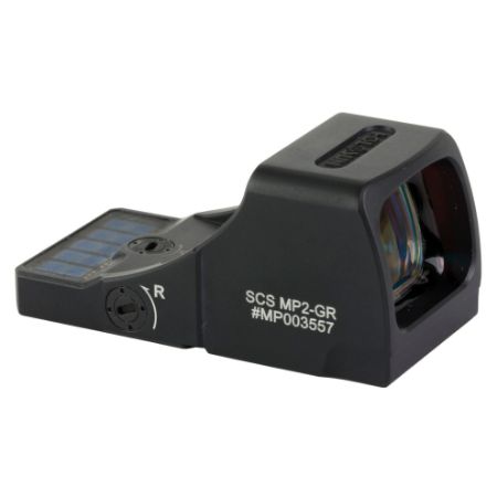 Holosun Technologies, SCS, Green Dot Sight, Non-Magnified, Fits S&W M&P 2.0 Fullsize 9/40 with Factory Optic Cut, Green Ring & 2 MOA Dot, Matte Finish, Black, Solar with Internal Battery, 810047072645, H-SCS-MP2-GR, RTG Parts