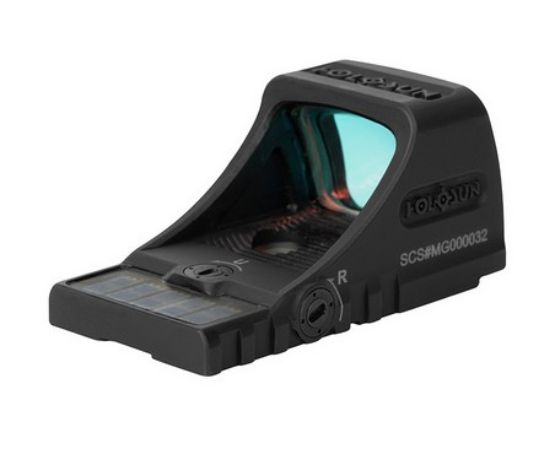 Holosun Technologies, SCS, Green Dot Sight, Non-Magnified, Fits Glock MOS, Green Ring & 2 MOA Dot, Matte Finish, Black, Solar with Internal Battery, 810047071679, H-SCS-M-GR, RTG Parts